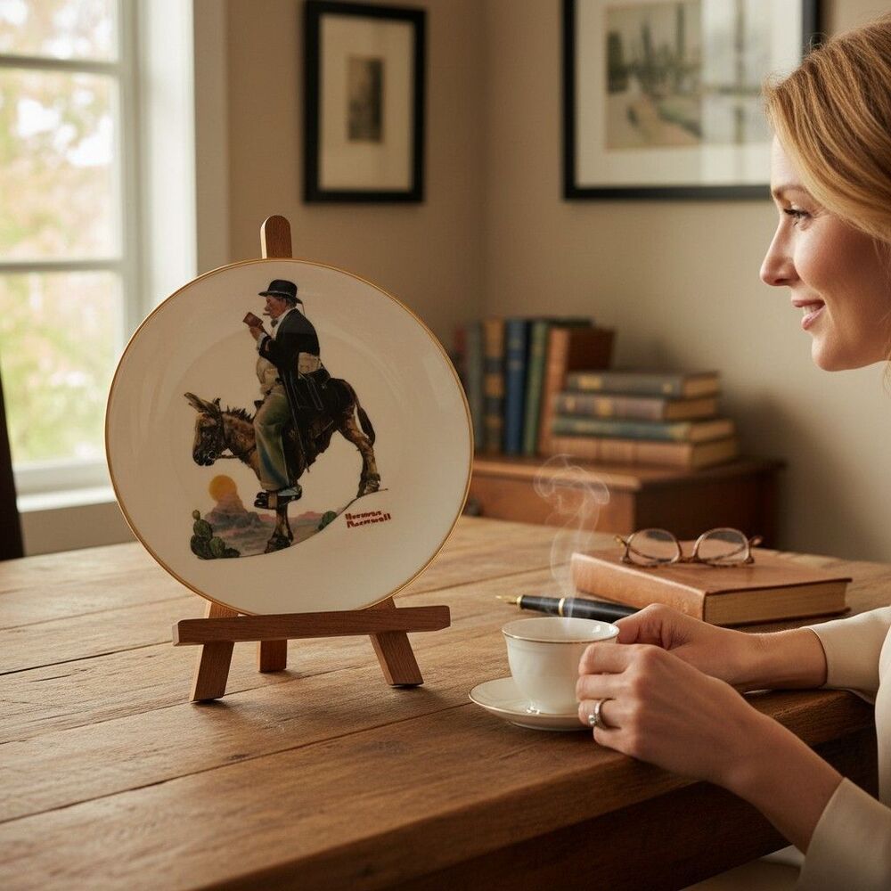 Danbury Mint Norman Rockwell "The Tourist" 8 1/2" Collector Plate